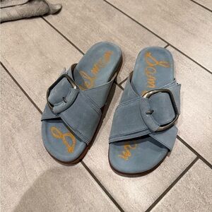 Sam Edelman Light Blue Buckle Sandals
